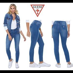 GUESS jeans high waist skinny Tahiana fit Sz 28 stretchy